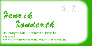 henrik konderth business card